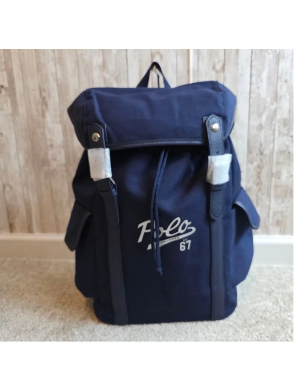 Polo Ralph Lauren Backpack Navy with White Logo NWOT
